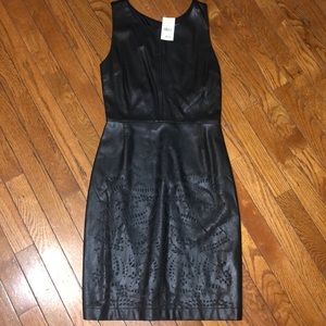 Faux leather dress